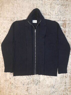 Navy Blue Bruun & Stengade Zip Cardigan XL